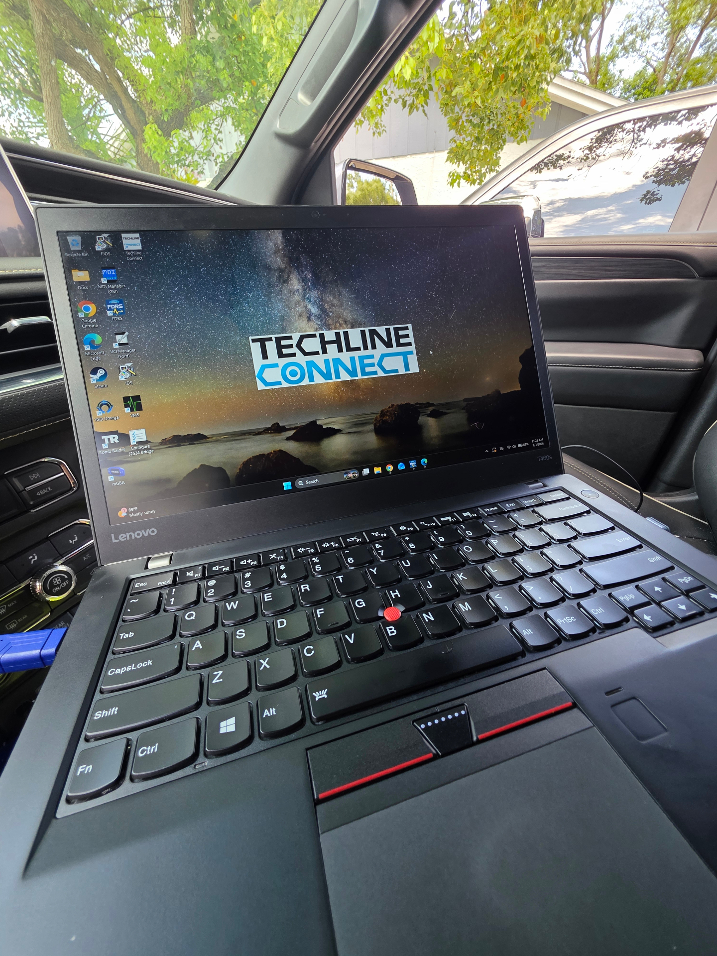 GM Techline Connect running in our mobile rig